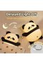 Rechargeable Cute Panda Night Light, 3 Level Dimmable Nursery Nightlight with Timer, Silicone Light - 4