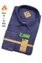 Men's Winter Cotton Velvet Long-Sleeve Shirt with Pockets - 3