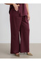 Soulife Burgundy Solid Loose & Wide-Leg Women's Pants—The ALITA CITY Difference - 2
