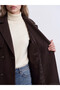 I Double-Breasted Roba Collar Loose Fit Women's Melton Coat from Freezen Store - 5
