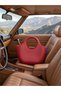 Red Open Handbag with Top Handle - 3