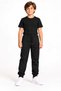Children's Black Jogger Pants with Pockets, Drawstring Waist, Rib Knit Hem—Unisex Sweatpants - 4