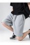 Grey Solid Knee-Length Casual Shorts - 4