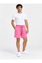 Light Pink Solid Knee-Length Drawstring Shorts