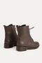 Women's Winter thick sole dark brown leather casual boots TR01MK03F - 7