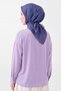 Soft Scarf, Leaf Pattern, Dark Blue - 3