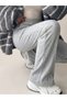 Grey Front Seam Detail Joggers - 4