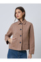 Tan Regular Fit Wool-Like Jacket - 3