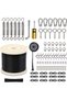 String Light Hanging Kit with 250 Ft Nylon Coated Stainless Steel 304 Wire Rope String Light Cable w