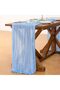 Blue Cheesecloth Table Runner Easter Spring Light Blue Boho Rustic Gauze 120 inch 10FT Cheese Cloth - 4