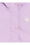 Peak New Season Lilac Girls' Hooded Coat with Fur-Trimmed Lining - 2