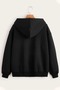 Cardigan - Black Printed Winter Oversized Hooded Zippered Pocketed Cardigan Unisex Clothing - 2