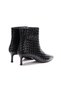 Women's Knitted Detail, Stiletto-Heeled Classic Leather Boots - 5