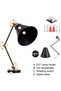 Adjustable E27 Wall Sconce Swing Arm Lamp for Kitchen or Bathroom Lighting Iron Black 1-Pack - 4