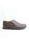 Coffee-Brown Leather Thermal-Sole Casual Men's Shoes