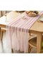 Cheesecloth Table Runner, Table Runner Decoration，Soft Crinkled Boho Rustic Table Runner Soft Crinkl