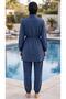 Indigo, Elastic-Waisted, Water-Repellent Fabric, 3-Piece, Fully Covering Modest Swimwear Hijab Burkini - 6