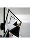 Adjustable E27 Wall Sconce Swing Arm Lamp for Kitchen or Bathroom Lighting Iron Black 1-Pack - 2
