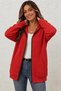 Moxy Unisex Zippered Hooded Two-Thread Raster Sweatshirt Comfortable Fit Basic Cardigan with Kangaroo Pocket - 2
