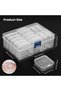 Bead Organizer Boxes, 15 Pcs Clear Plastic Small Storage Containers, with Hinged Lids, Stackable Por - 6