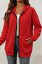 Moxy Unisex Zippered Hooded Two-Thread Raster Sweatshirt Comfortable Fit Basic Cardigan with Kangaroo Pocket