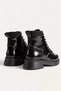 Women's Black Patent Leather Winter Boots with Thick Soles, Tr01Mk05C. - 8