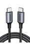 كابل USB-C بطول 2 متر، 60 واط، متوافق مع أجهزة الكمبيوتر المحمولة، كابل شحن سريع