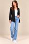 Women's Black Cardigan in Soft Viscose with Brushed Inside Shardons - 7
