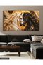 Gold-Glittered Black-and-White Horse One-Piece Canvas - Canvas Painting - 6