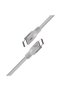 كابل USB-C إلى USB-C، 60 واط، 1.2 متر، مغناطيسي، فضي، MagRoll - - 2