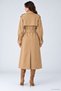 Women's Long Trench Coat with Buttons and a Belted Design - 5