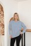 Women's Winter Regular-Fit Blue Basic Sweatshirt - 6