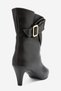 LOXLEY Brown Leather Buckled Women's Heeled Boots - 6