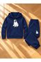 Busekids Unisex Multi-Printed Hooded Sweatshirt and Pants Top and Bottom Set with Kangaroo Pockets