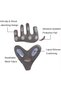 1 Pairs Workout Gloves Padded Grip Gym Training Mitts - 3