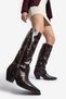 LONZA Burgundy Leather Women's Chunky-Heeled Boots with Zip Detail - 2