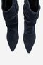 ROYDEN Navy Suede Genuine Leather Gored Women's Low-Heeled Boots - 4
