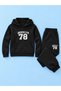 Busekids Unisex Multi-Print Hooded Sweatshirt and Jogger Pants