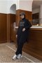 Women's Black Stretch Fabric Tunic with Stone-Embellished Design, 90 cm, Stretchy Cotton Jersey Tunic CODE: JS26PENYETNK-M - 2