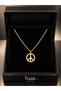 Unisex Peace Sign Necklace – Steel Peace Symbol Necklace with Gold-Plated Chain for Women and Men - 5
