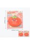 Tomato Sticky Notes Set, 90 Sheets Self Adhesive Notes, 3 Pads with 30 Sheets Each, Approx. 6 x 5.3 - 7