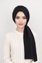 قبعة وشاح أسود