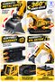 Rubber-Tired Metal Bucket Excavator, 33 cm – 360° Rotating Body, Articulated Arm, Tracked Toy Construction Machine - 2