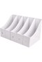 5 Pcs Magazine Files Holder, Cardboard File Rack with Labels, Foldable A4 Folder Holder, Multicolor