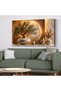 "Golden Circle and Olive Branch in a Vase" Single-Piece Unframed Canvas - Canvas Painting - 4