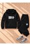 Busekids Unisex Multi-Printed Hooded Sweatshirt and Pants Top and Bottom Set with Kangaroo Pockets