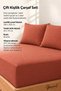 Vita | 100% Cotton Double-Size 3-Piece Fitted Sheet Set | | Pillowcase | Fitted Sheet | Bed | Home Textiles - 180 x 200 cm - 4