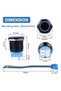2pcs 22mm Metal Waterproof Anti-Vandal Latching Push Button Switch Black Shell with Socket, 12V-24V - 3