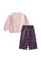 Patterned Sweatshirt Set for Girls, Ages 8–12, Powder Pink - 2