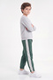 Boys' Round-Neck Sweatsuit Set with Striped Detail - 5